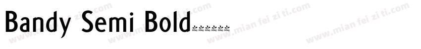 Bandy Semi Bold字体转换